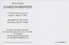 James Barsness exhibition announcement card 2011 (back)