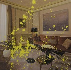 Lino Lago, 'Interior with Yellow Paint,' 2011