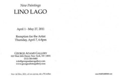 Lino Lago exhibition announcement card 2011 (back)