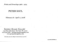 Peter Saul Show Announcement Card