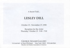 Lesley Dill Show Announcement Card (reverse)