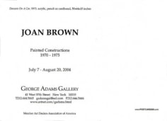 Joan Brown Show Announcement Card