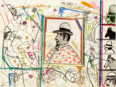 Roy De Forest, Untitled (Portraits of Men and Horses), 1979