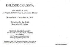 Enrique Chagoya exhibition announcement card (back) 2009