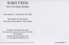 Kako Ueda exhibition announcement card 2010 (back)