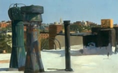 Andrew Lenaghan Rooftop View of Park Slope with Ventilators