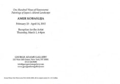 Amer Kobaslija exhibition announcement card 2012 (back)