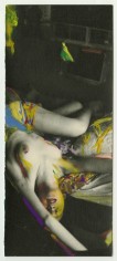 Untitled, 1970s-90s  Gouache, casein and watercolor over gelatin silver print  9 1/2 x 4 inches