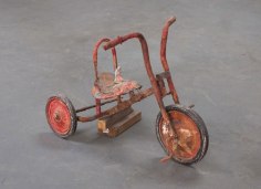 ALT=&quot;Kristen Morgin, Madonna with Tricycle, 2013, Unfired clay, paint, ink, wood and wire&quot;