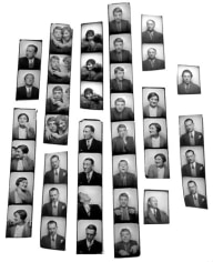 Unknown 11 tirages (certains comportant plusieurs portrits sur une meme bande). Diverses photographies faisant partie des photomatons utilises par Andr&eacute;&nbsp;Breton pour encadrer le tableau de Magritte, 1929