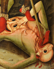 Maestro de los Florida&nbsp;(Juan de Bonilla? doc. 1442-78), Saint Michael Vanquishing the Devil&nbsp;(detail)