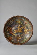 An enamelled gemellion with a horse and rider, second half of the 13th century