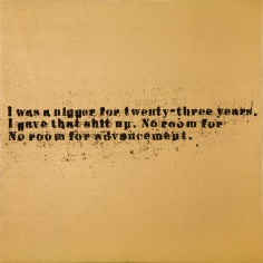 Glenn Ligon No Room (Gold) #18, 2007