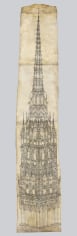 Roulland le Roux&nbsp;(active c. 1500-20) and&nbsp;Pierre des Aubeaux&nbsp;(active 1511-23), A monumental drawing for the crossing tower of Rouen Cathedral, presented to the Cathedral Chapter on March 8th, 1516