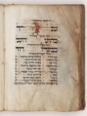 The Montefiore Mainz Mahzor (detail), Mahzor for special Shabbot, Passover, and Shavuot according to the Rie of Mainz