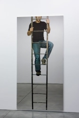 Michelangelo Pistoletto Uomo che sale la scala a pioli (Man climbing the ladder), 2008
