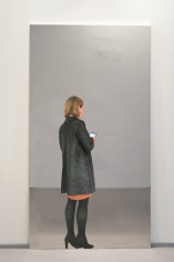Michelangelo Pistoletto, Woman with coat and smartphone, 2018