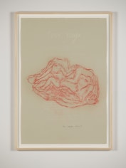 Tunga, True Rouge, 1998,  Lithograph,  Edition of 24,  Poem by Simon Lane