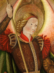 Maestro de los Florida&nbsp;(Juan de Bonilla? doc. 1442-78), Saint Michael Vanquishing the Devil&nbsp;(detail)