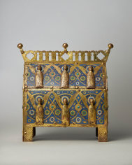 An enamelled reliquary casket with figures of angels, c. 1220-40