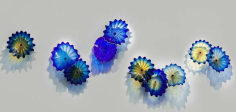 Dale Chihuly, Royal Blue and Amber Persian Wall, 2023
