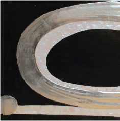 Chanel Study in White Gold and Pearl, 2012, White gold leaf, mother of pearl inlay, lacquer, resin, on wood panel