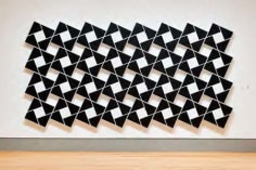 Ajlun I: Black Pearl and White, 2002. Acrylic on 32 canvases.