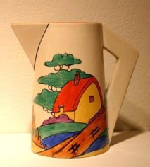Orange Roof Cottage conical jug