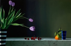 Bruce Cohen Still Life with Tulips, Cherries and Tangerine, 2023
