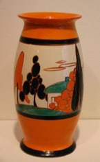 Orange Trees and House vase shape 264