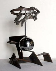 Untitled 2009 steel, stainless steel, mirror ball