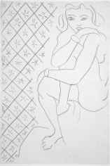 Henri Matisse Nu assis, fond de carreaux etoiles