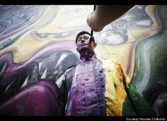 Huffington Post | Chinese Artist Liu Bolin Disappears into Kenny Scharf Bowery Mural