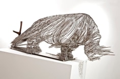 My Modern Met | Endangered Rhino Sculpture Made of Stainless Steel Wire