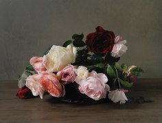 Photograph by Sharon Core titled 1890 from the series 1606-1907 of a floral still life arranged in the style of a classical painting