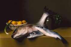 Early American, Still Life with Striped Bass, 2008. Chromogenic print,&nbsp;28 x 39 inches.