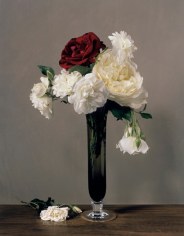 Photograph by Sharon Core titled 1879 from the series 1606-1907 of a floral still life arranged in the style of a classical painting