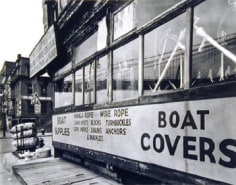 Boat Covers, Looking up, New York, 1934, 16 x 20/24 x 30  inch Silver Print, Edition of 60, Signed on mount