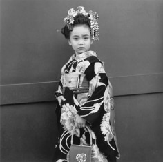 Celebrating Shichi-go-san, a gala day for girls at ages three and seven, 2001, Gelatin Silver Print, image 14 x 14&quot; / paper 16 x 20&quot;, Signed, titled, editioned and dated in pencil on verso, Edition of 20 