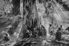Refugees Hiding Under Trees to Avoid Government Airplane Surveillance, Tigray, Ethiopia, from the series Migrations, 1986. 16 x 20, 20 x 24, 24 x 35, 36 x 50 or 50 x 68 inch gelatin silver print