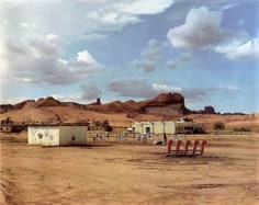 Joel Sternfeld, The Eagles Kayenta Junior High School at Football Practice, Kayenta, Arizona, Najavo Nation, August, 1986/ 2003, 48 x 58.5 inch Chromogenic print, Edition of 10