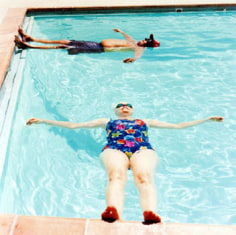 Peter Granser, Paar  im Pool 2, (Couple in a Pool 2), Sun City, Arizona, USA, 2000, 35.5 x 35.5 inch chromogenic print, Signed, titled and dated on label on verso, Edition of 7