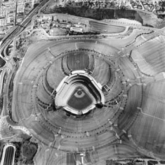 Parking Lots (Dodgers Stadium, 1000 Elysian Park Ave.) #13, 1967-99, 15 x 15 inch Gelatin Silver Print, Initialed and editioned on verso, Edition 23/3