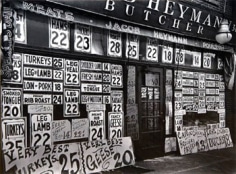 Jacob Heymann Butcher Shop, 345 Sixth Ave, Manhattan, 1938, Gelatin Silver Print
