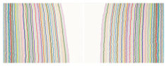 Chiral Lines 24, marker and pen on paper. 38 x 50 inches&nbsp;each, 38&nbsp;x 100&nbsp;inches overall