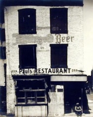 Walker Evans, Paul&#039;s Restaurant, 1933, 7 x 6 inch Vintage gelatin silver print, Signed and dated on the recto, copyright of the artist, not for reproduction.