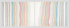 Rachel Perry Welty, Chiral Lines VI, 2014. Each 38 x 50 inch / Overall 38 x 100, Marker and pen on paper. Unique