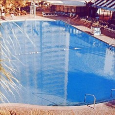 Nine Swimming Pools (pool eight), 1967, 16 x 16 inch Color Coupler Print, Signed, dated and editioned on verso, Executed in 1968 and printed in 1997