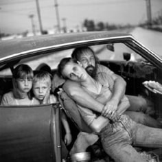 The Damm Family in Their Car, Los Angeles, CA, 1987, 16 x 20 and 20 x 24 inch, Signed on verso