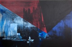 THE BRUCE HIGH QUALITY FOUNDATION  Isle of the Dead, 2014  silkscreen, acrylic paint on canvas  40 x 60 inches  Inquire